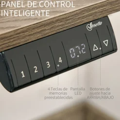 Escritorio eléctrico Eydon Vinsetto altura ajustable blanco 72-116x120x60 cm
