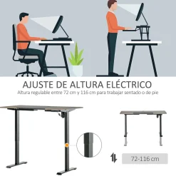 Escritorio eléctrico Khit Vinsetto altura regulable 72-116x140x70 cm