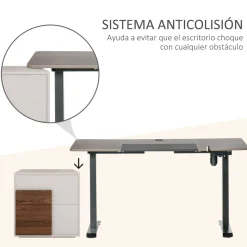 Escritorio eléctrico Khit Vinsetto altura regulable 72-116x140x70 cm