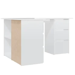 Escritorio esquinero Cum Laude 4 cajones + 2 puertas 76x145x100 cm