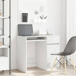 Escritorio Filedha cajón + puerta + compartimento blanco 76x86x49 cm