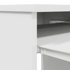 Escritorio Filedha cajón + puerta + compartimento blanco 76x86x49 cm