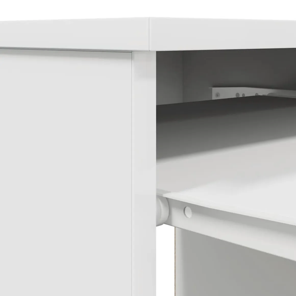 Escritorio Filedha cajón + puerta + compartimento blanco 76x86x49 cm