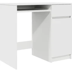 Escritorio Filedha cajón + puerta + compartimento blanco 76x86x49 cm
