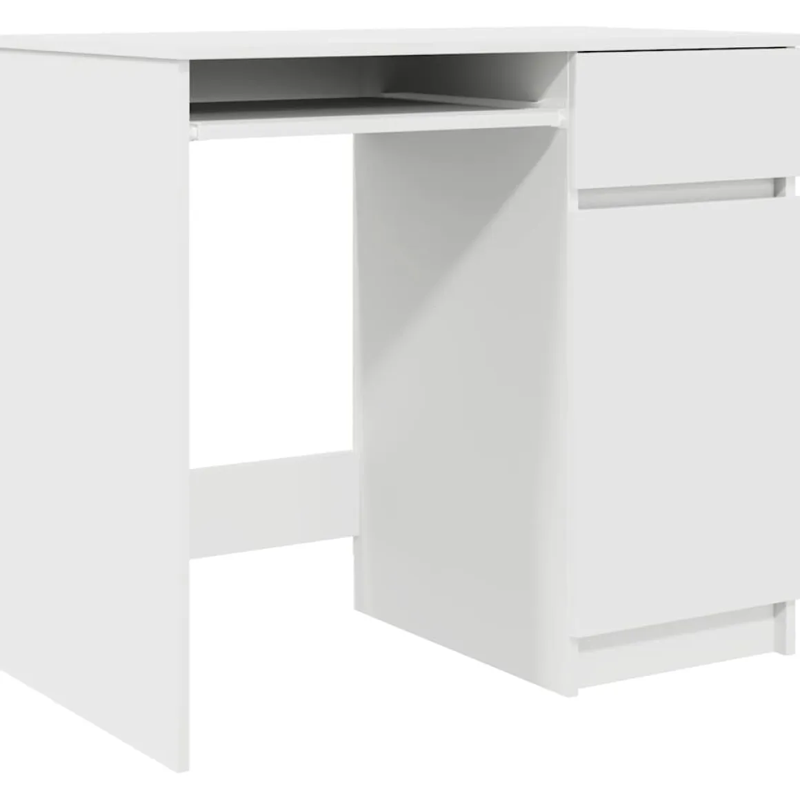 Escritorio Filedha cajón + puerta + compartimento blanco 76x86x49 cm