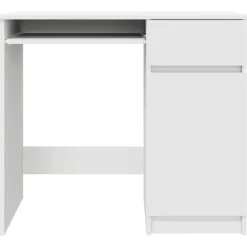 Escritorio Filedha cajón + puerta + compartimento blanco 76x86x49 cm