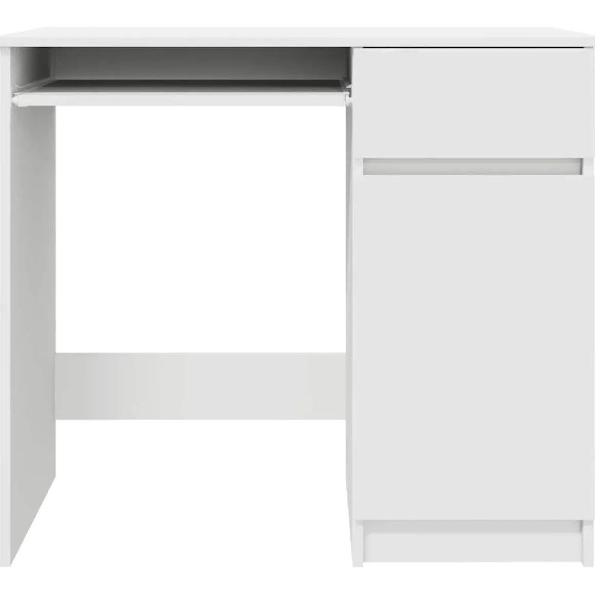 Escritorio Filedha cajón + puerta + compartimento blanco 76x86x49 cm