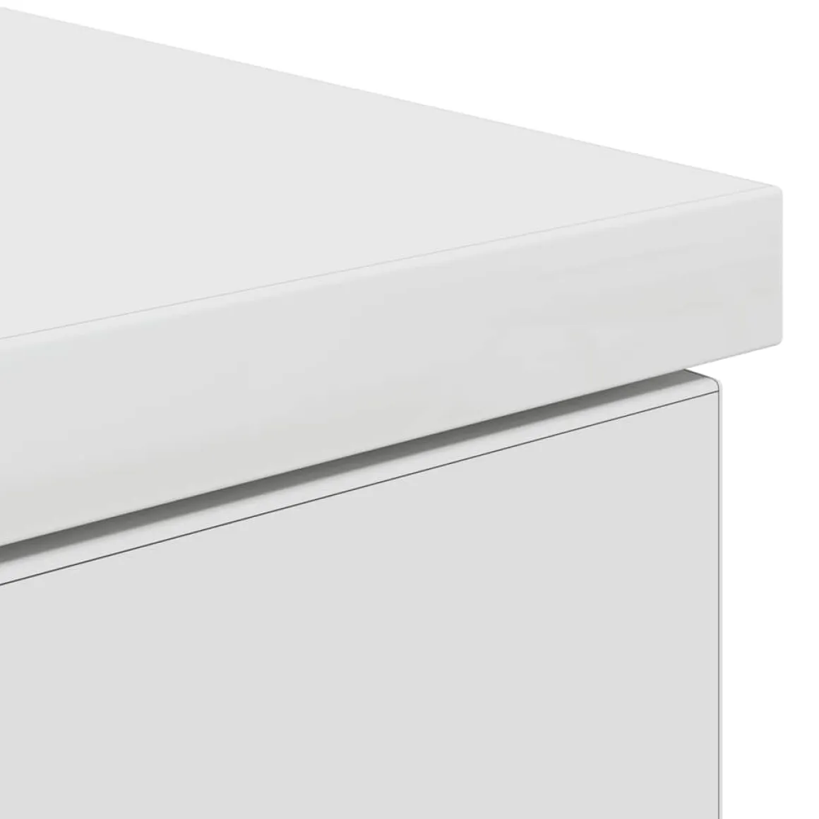 Escritorio Filedha cajón + puerta + compartimento blanco 76x86x49 cm