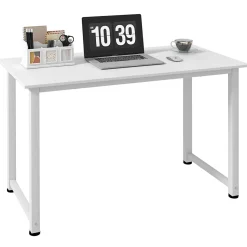Escritorio Fresa Homcom diseño fijo blanco 76x120x60 cm
