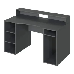 Escritorio Gamer gris antracita 88x136x67 cm