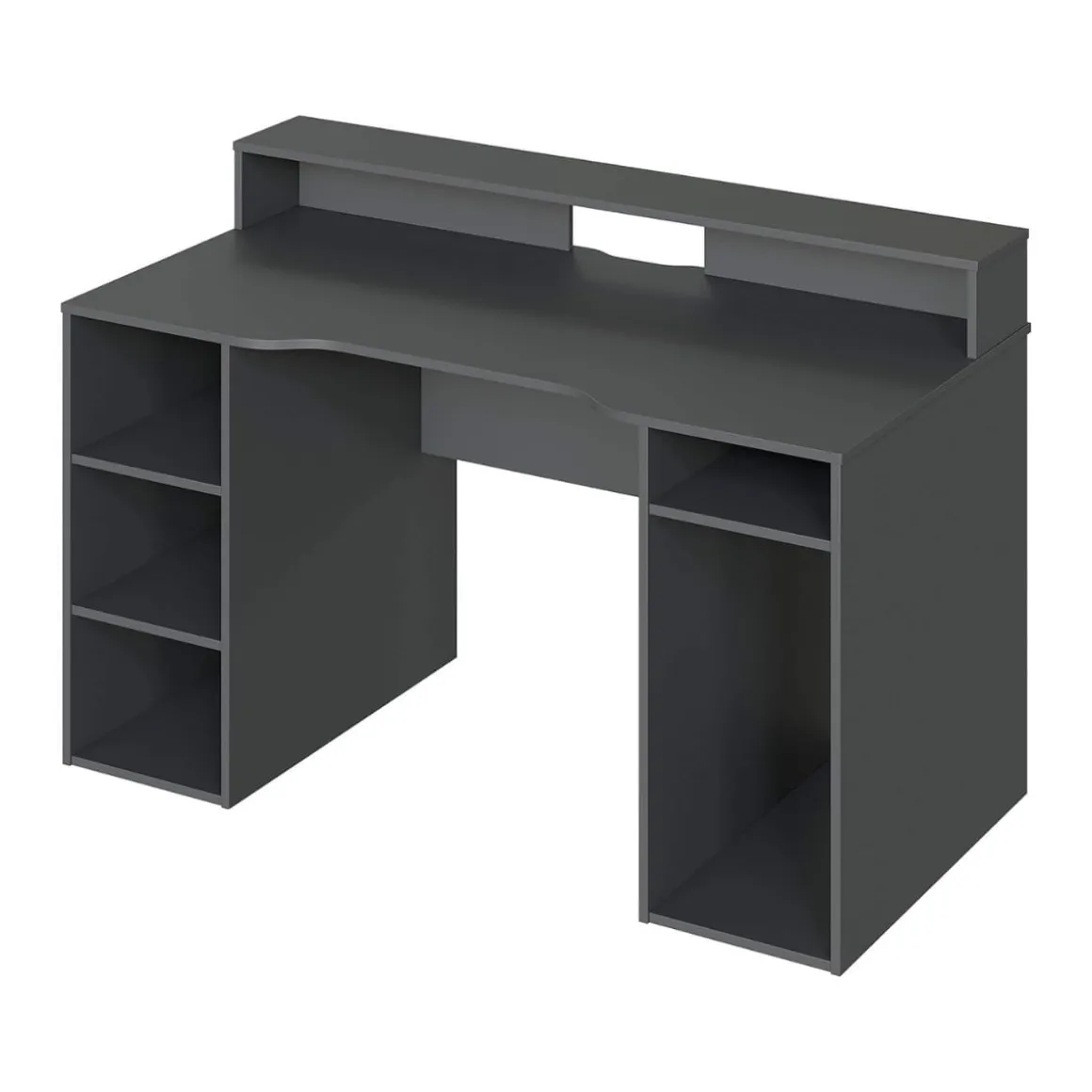 Escritorio Gamer gris antracita 88x136x67 cm