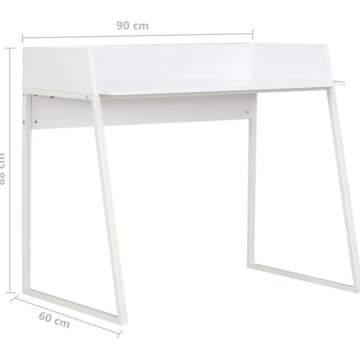 Escritorio Lira con borde alto 88x90x60 cm