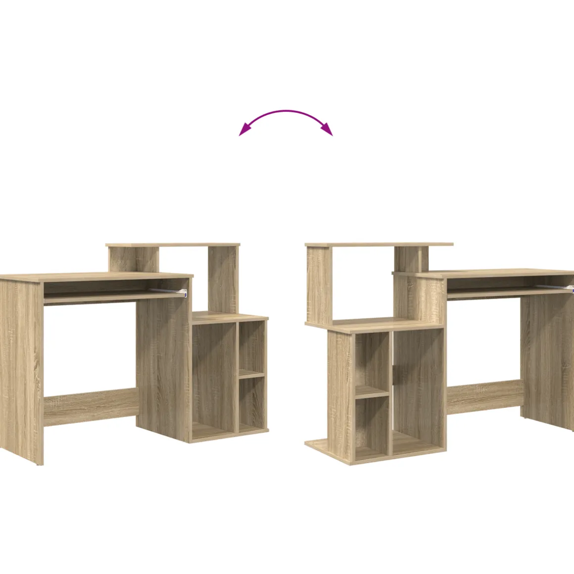 Escritorio Magali mesa + mueble auxiliar 88,5 x 120,5 x 44 cm