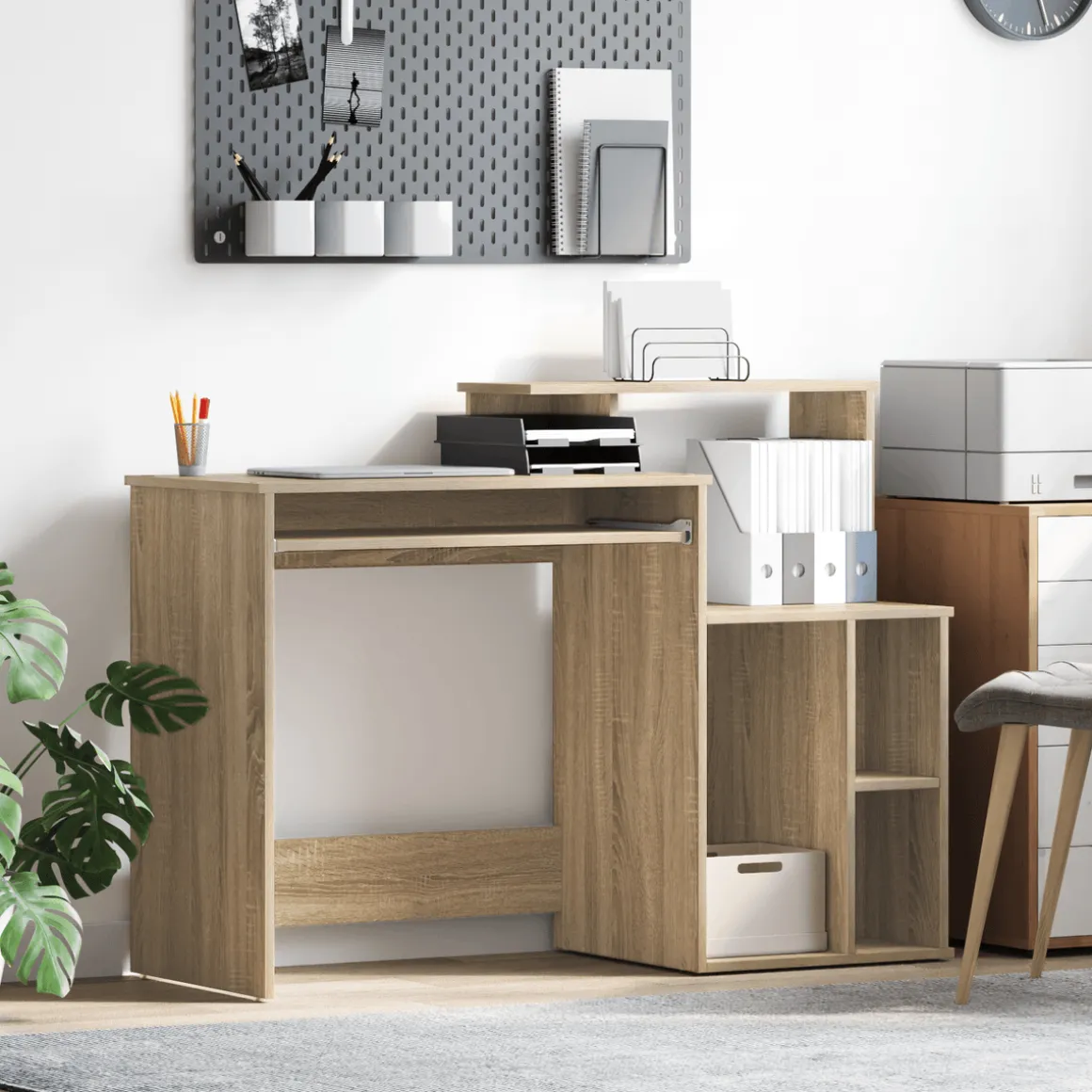 Escritorio Magali mesa + mueble auxiliar 88,5 x 120,5 x 44 cm