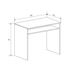Escritorio New Aura tablero extensible 75x90x54 cm