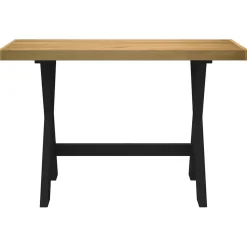 Escritorio Noain patas en forma de X natural/negro 75x120x50 cm