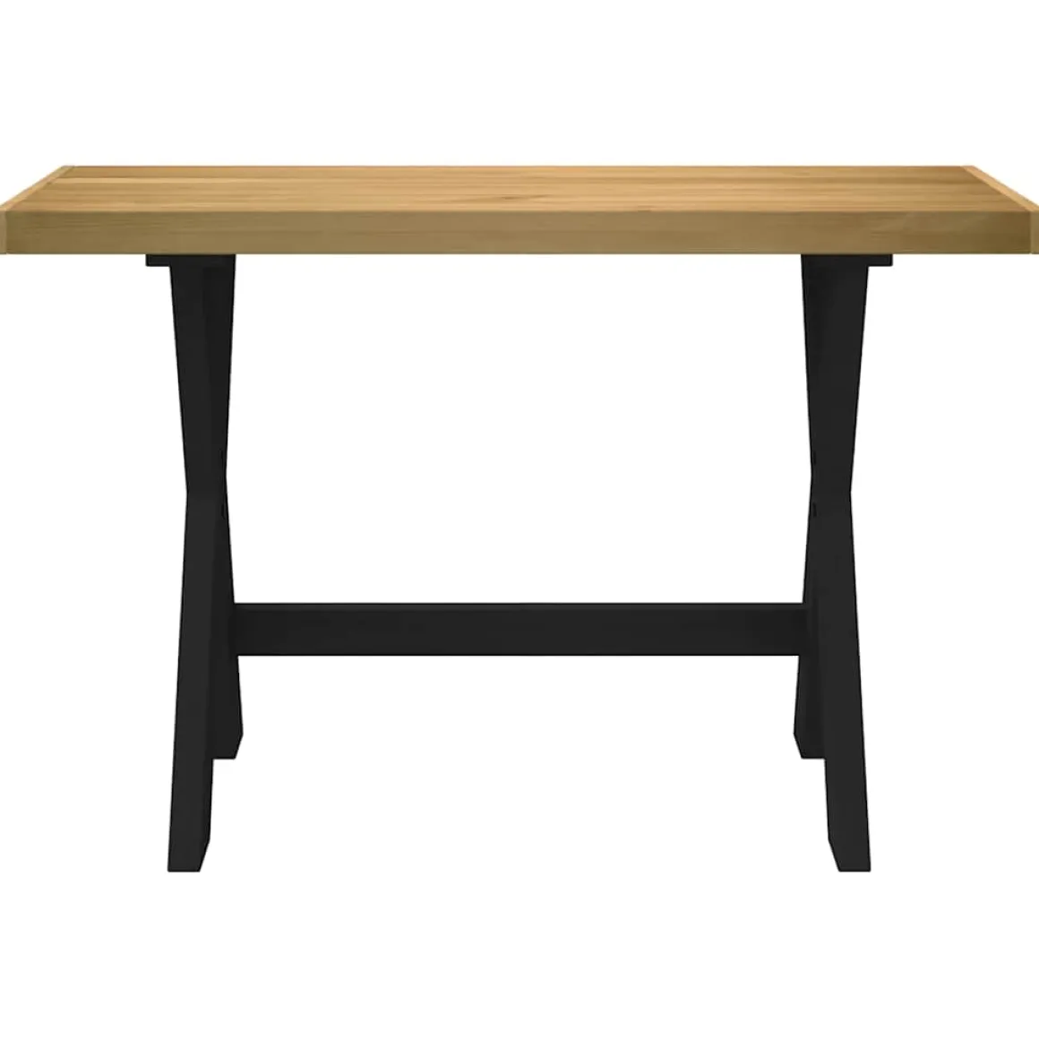Escritorio Noain patas en forma de X natural/negro 75x120x50 cm