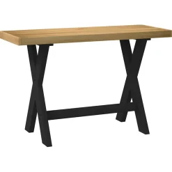 Escritorio Noain patas en forma de X natural/negro 75x120x50 cm