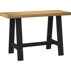 Escritorio Noain patas en forma de A natural/negro 75x120x50 cm