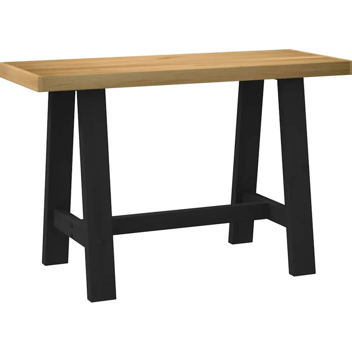 Escritorio Noain patas en forma de A natural/negro 75x120x50 cm