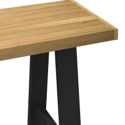 Escritorio Noain patas en forma de A natural/negro 75x120x50 cm
