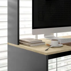 Escritorio Oslo Homcom 5 estantes con soporte negro 138x114x45 cm