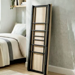 Escritorio plegable negro/natural 75x120x50 cm