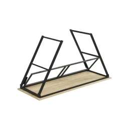 Escritorio plegable negro/natural 75x120x50 cm