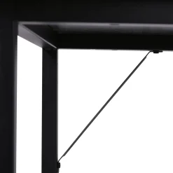 Escritorio Polo Homcom pies ajustables negro 73x120x60 cm