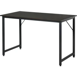 Escritorio Polo Homcom pies ajustables negro 73x120x60 cm