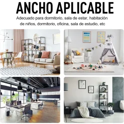 Escritorio Polo Homcom pies ajustables negro 73x120x60 cm