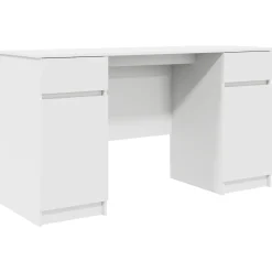Escritorio Rhima 2 cajones y 2 puertas blanco 76x140x49 cm