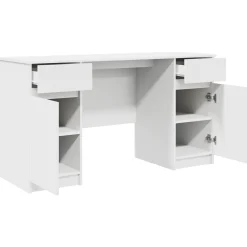 Escritorio Rhima 2 cajones y 2 puertas blanco 76x140x49 cm