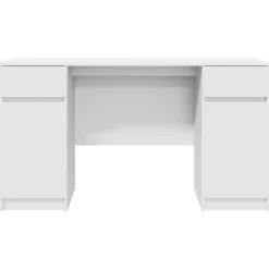Escritorio Rhima 2 cajones y 2 puertas blanco 76x140x49 cm