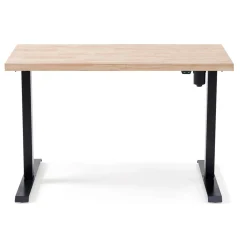 Escritorio Stand estructura elevable motorizada roble Nordish/negro 76-126x140x70 cm