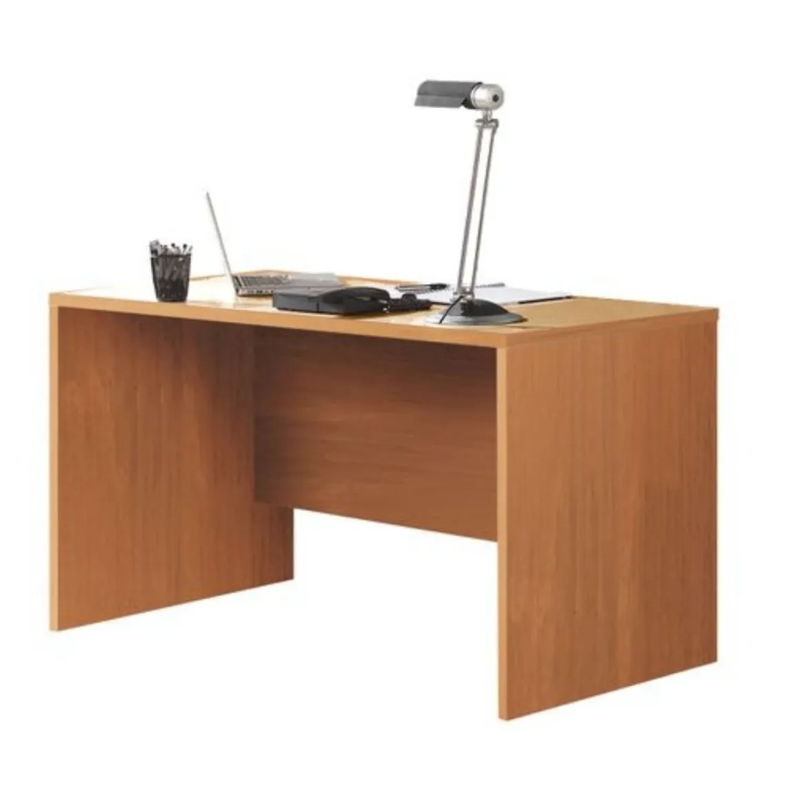Escritorio White encimera ancha + tablero frontal 75x150x75 cm