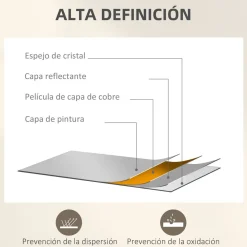 Espejo Círculo Homcom diseño arco dorado 120x30x3 cm