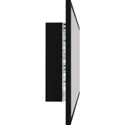 Espejo de baño con luces LED negro 37x100x8,5 cm