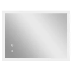 Espejo de baño Silo Kleankin luces LED 3 colores plata 3x70x50 cm