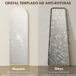 Espejo de cuerpo entero Kube Homcom sin marco 160x50x2,7 cm