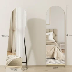 Espejo de cuerpo entero Kube Homcom sin marco 160x50x2,7 cm