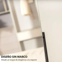 Espejo de cuerpo entero Raíz Homcom sin marco negro 160x40 cm