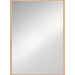 Espejo de pared Malva Homcom con marco natural 70x50x2 cm