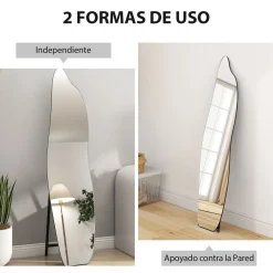 Espejo de pie Aria Homcom irregular negro 160x40 cm