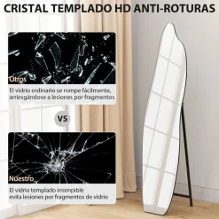 Espejo de pie Aria Homcom irregular negro 160x40 cm