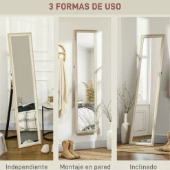 Espejo de pie Lima Homcom con soporte 157x37 cm