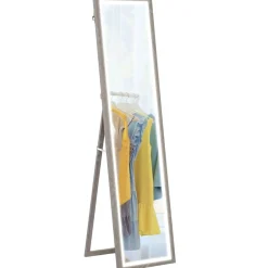 Espejo de pie Nerpio Homcom luz LED ajustable blanco 160x40 cm