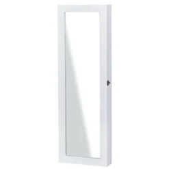Espejo joyero Homcom blanco 112x37x9,5 cm
