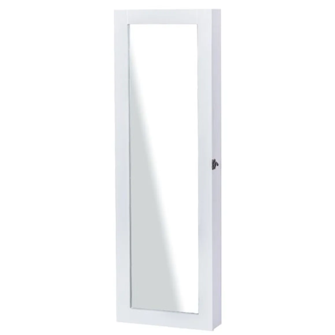Espejo joyero Homcom blanco 112x37x9,5 cm