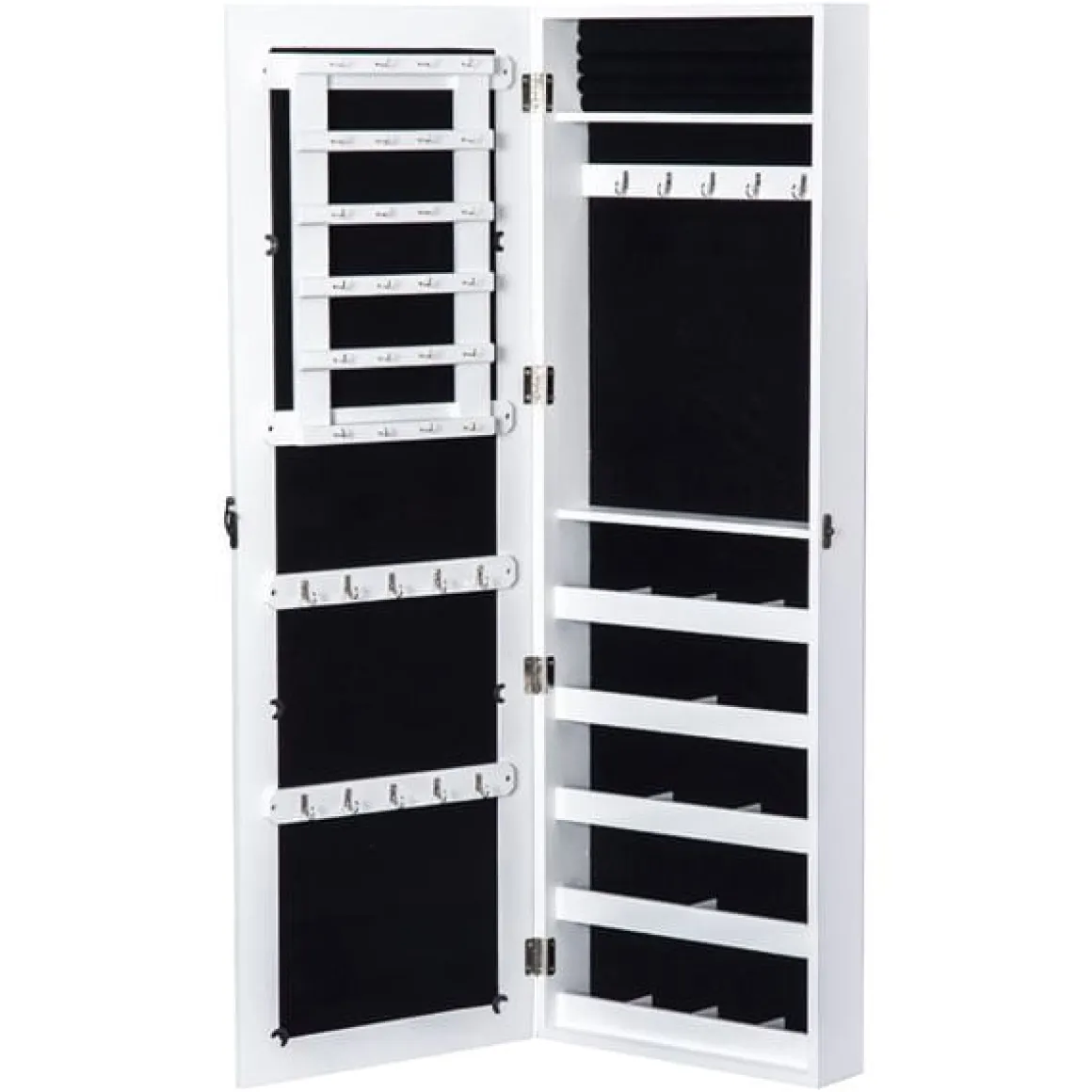 Espejo joyero Homcom blanco 112x37x9,5 cm